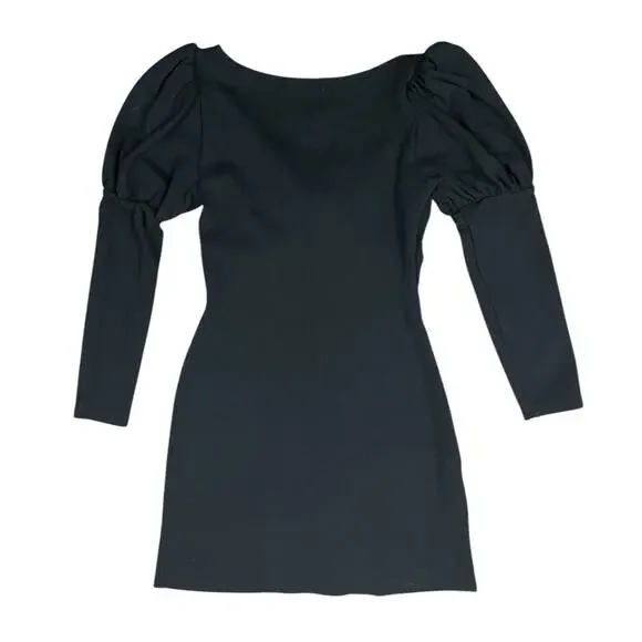 Reformation Helga Puff Long Sleeve Black Mini Dress Whimsigoth Size Small -  www.rajagirimanappuram.com